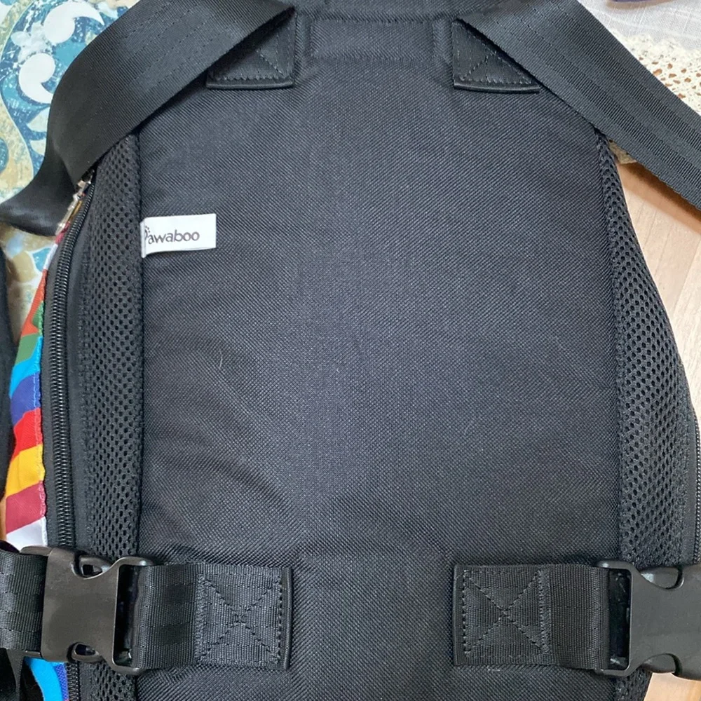 Pawaboo multi color dog carrier, front backpack size large